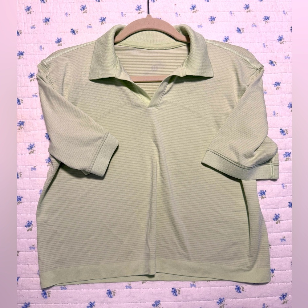 NWOT Lululemon Swiftly Tech Relaxed-Fit Polo Shirt Size 6 Kohlrabi Green